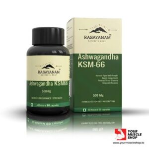 ASHWAGANDHA KSM-66 – ASHWAGANDHA ROOT EXTRACT – (500MG PER TAB) – [60 CAPSULES] – RASAYANAM